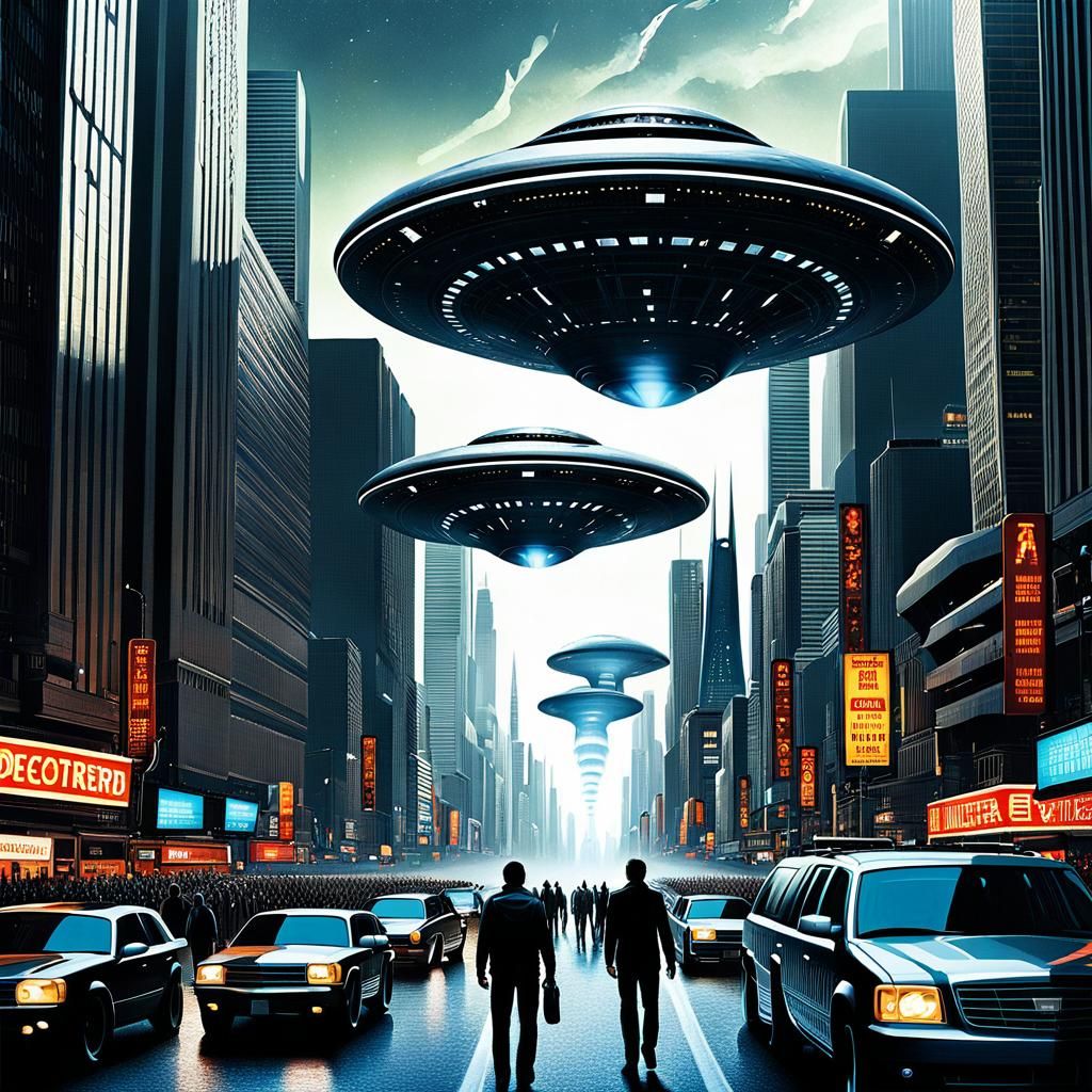 Extraterrestrial Landing Halts City Life
