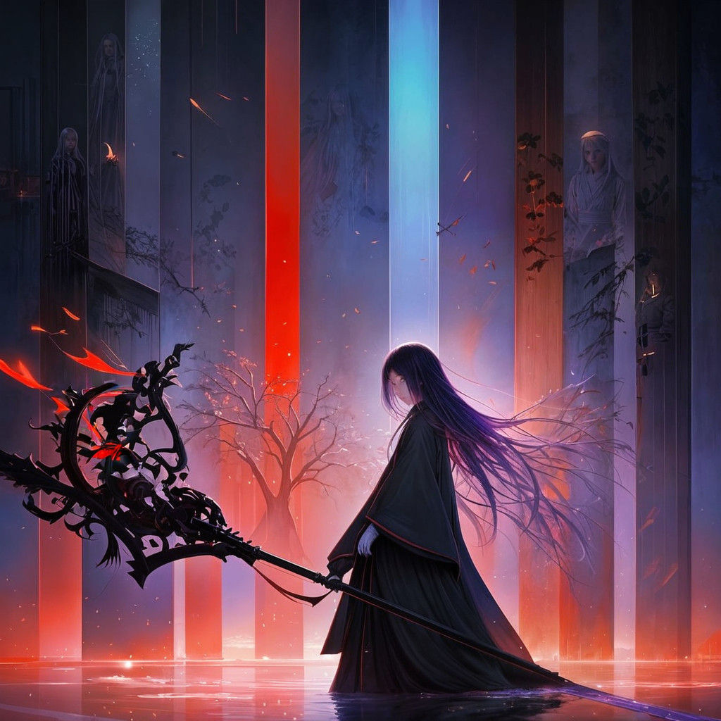 Mysterious Anime Woman Embarks on a Magical Quest