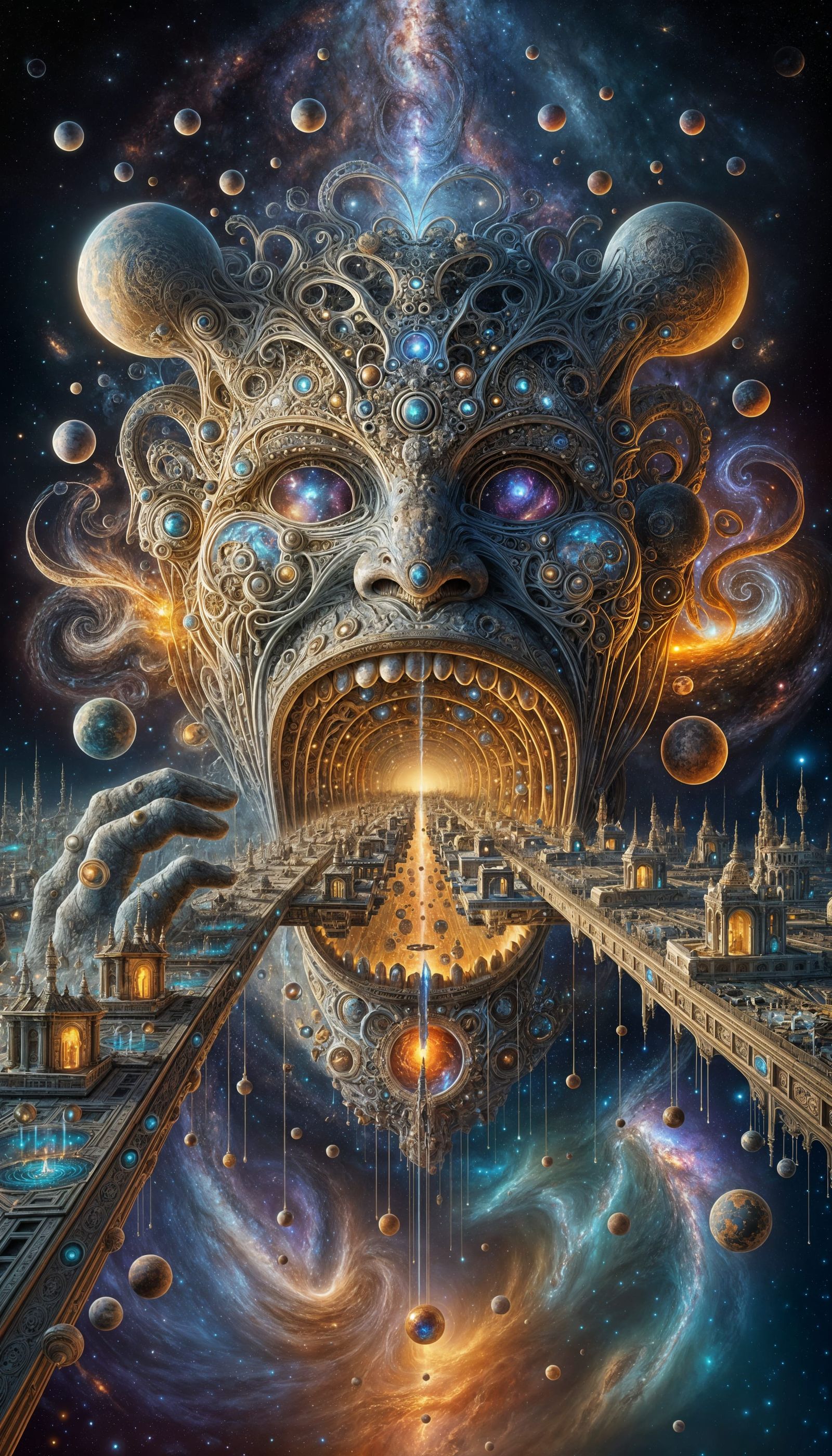 Surreal Neolithic Cityscape Unveiled by Fractal Demon