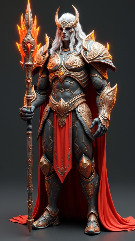 Pallas Titan God of Battle in Sci-Fi Armor, High Relief