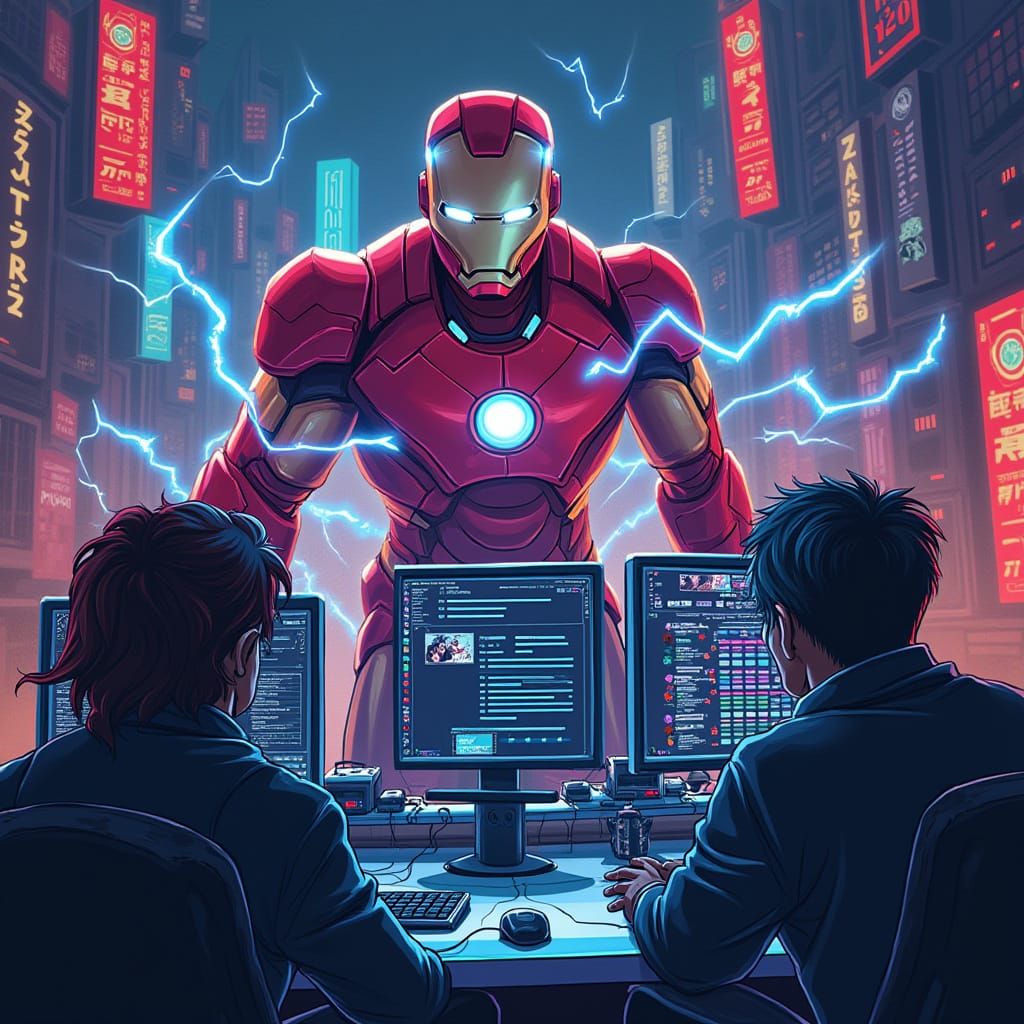 Futuristic Marvel Rivals Fan Community in High-Tech Discord ...
