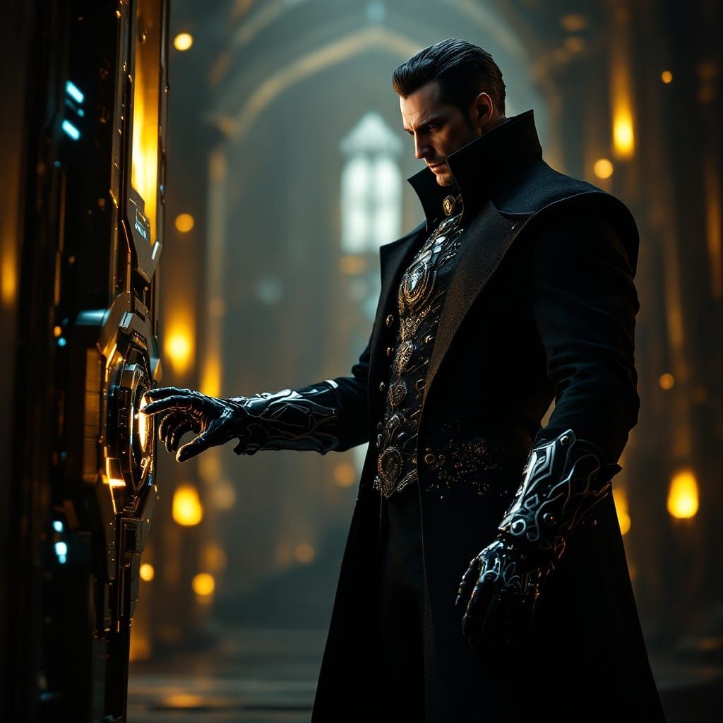 Imposing Villain Ready to Activate Doomsday Machine