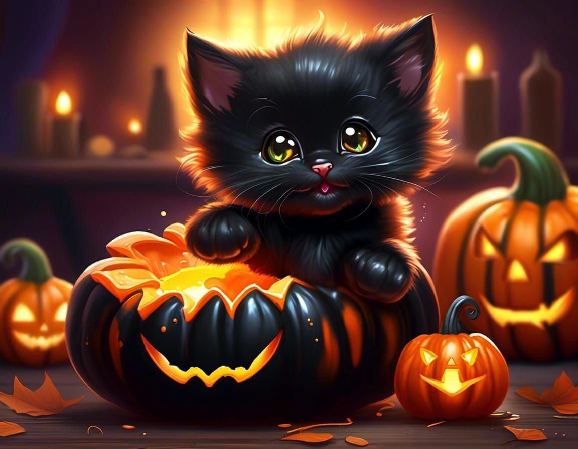 Kitties Are Born Under Punkins