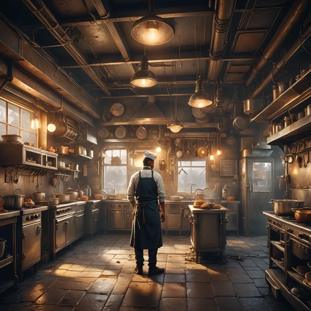 Greasy Spoon Cook in Fantasy Kitchen