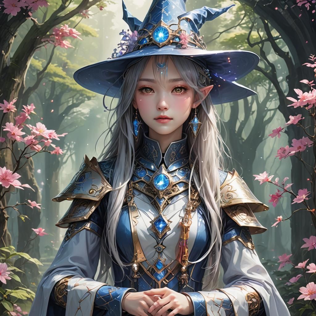 Wizard Meets AI Humanoid in Digital Art