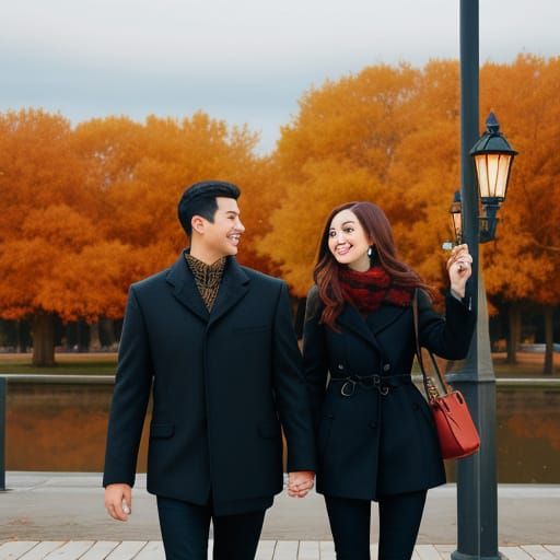 Romantic Autumn Date Night Scene