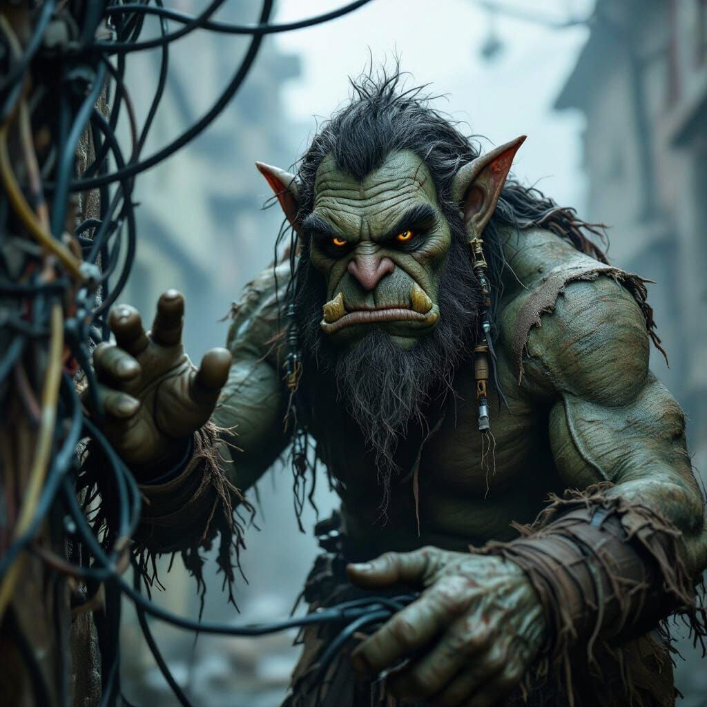 Troll Warns of Untouched Wire Trap Cinematic Film Still