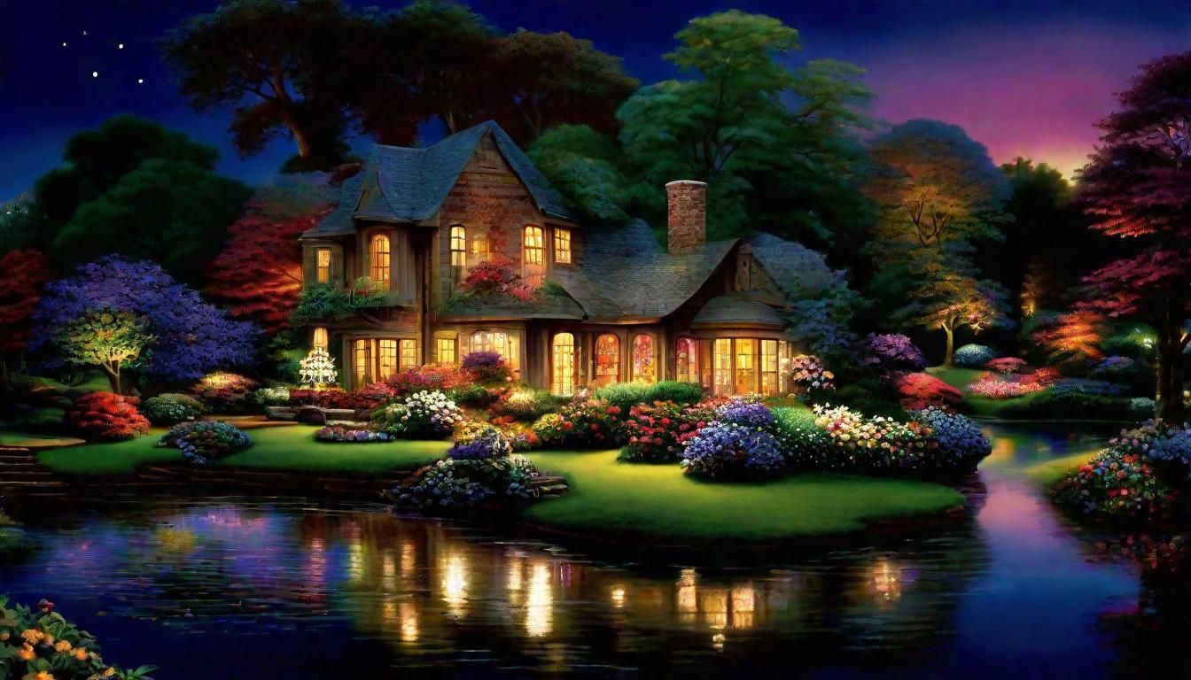 Radiant Garden Paradise in Vivid Colors