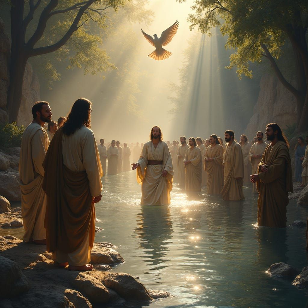 Jesus Baptism in the River Jordan