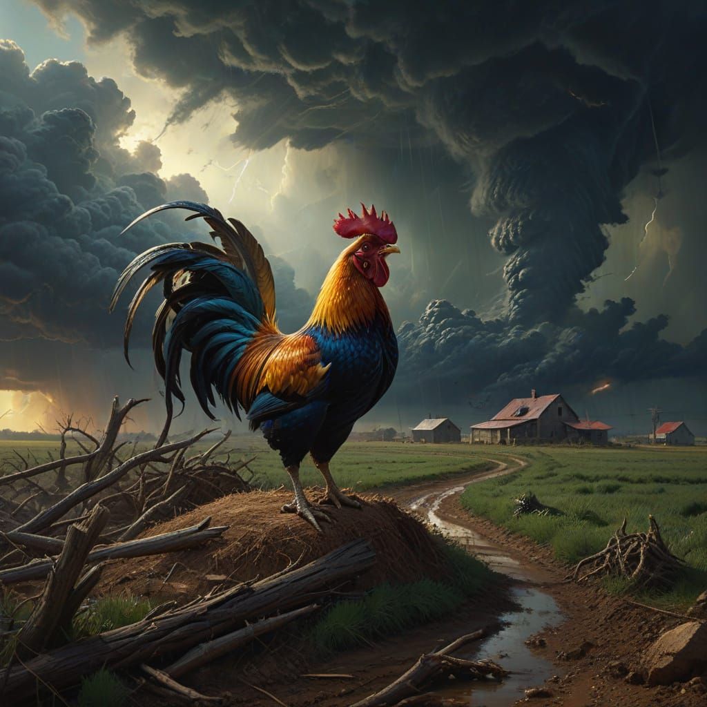 As a tornado approaches the Kansas farmland