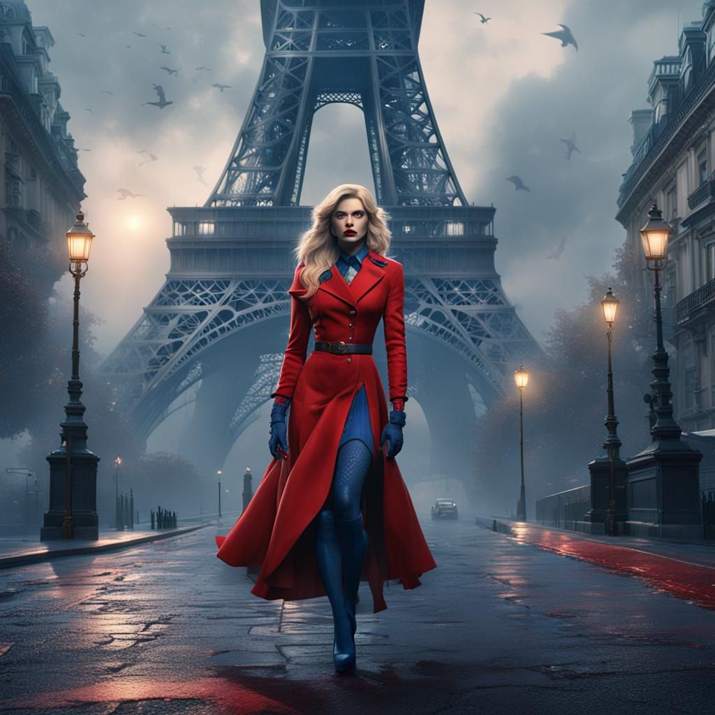 Black Canary in Paris: Detailed Matte Painting