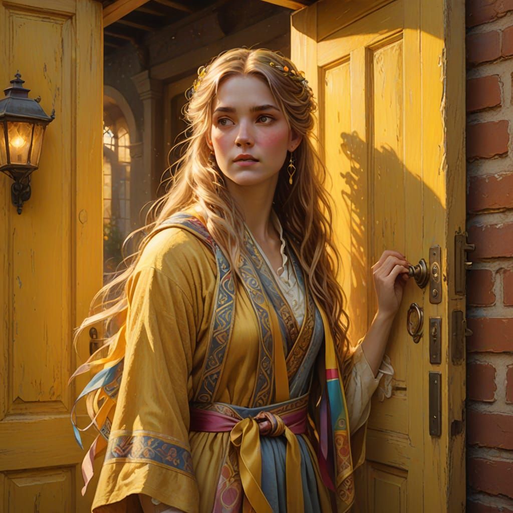 Through the yellow door