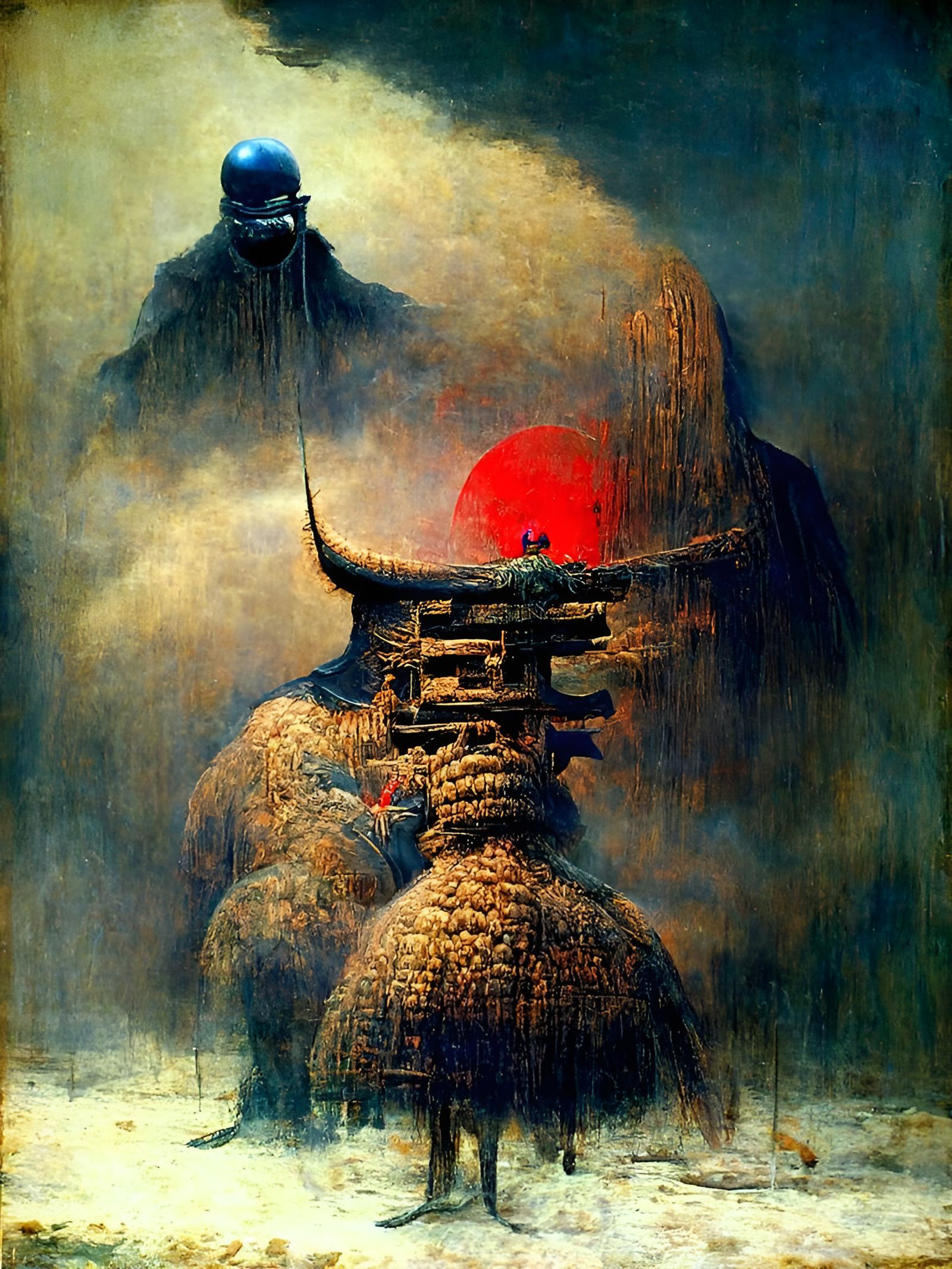 Evil Samurai in Ukiyo-e Style