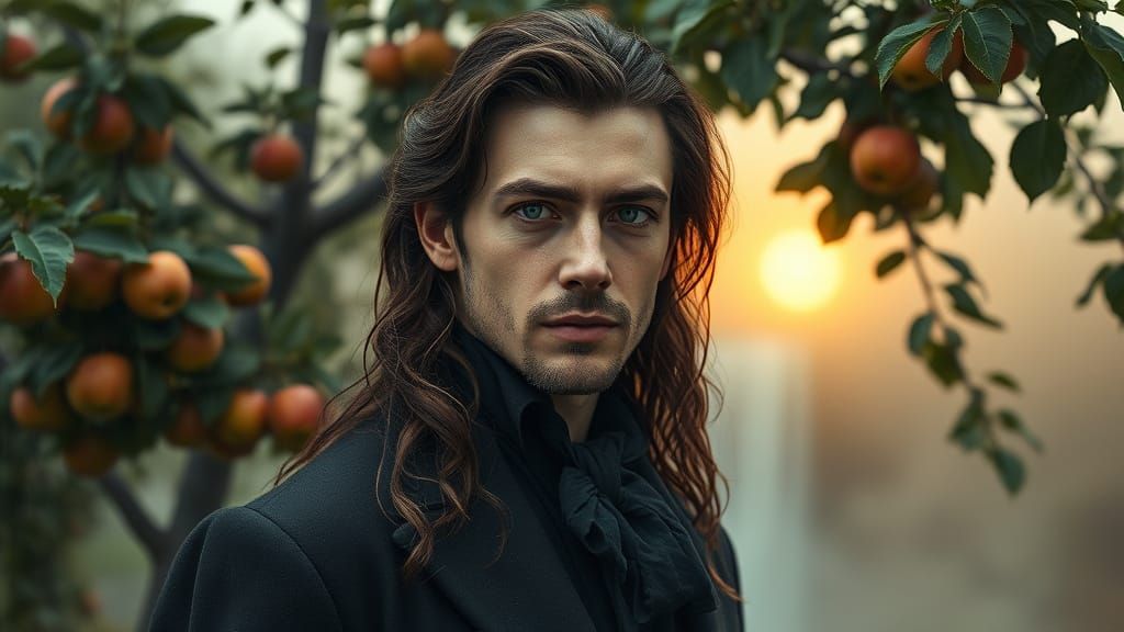 Handsome Man in Rain, Hyper-Realistic Digital Painting