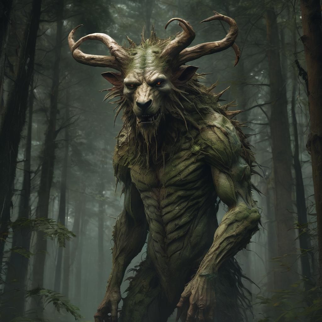 Forest Guardian Beast, Photorealistic Octane Render