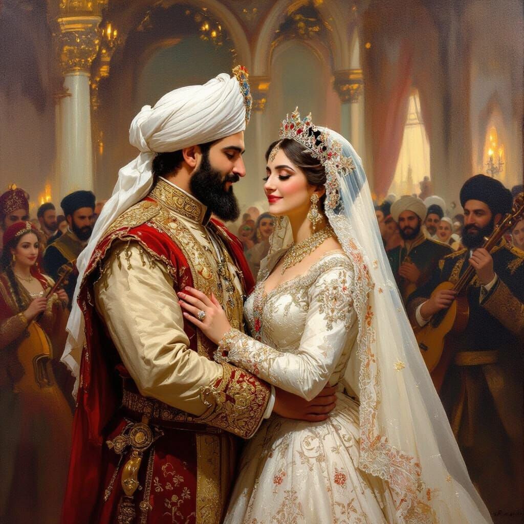 Ottoman Palace Wedding Celebration with Sultan and Bride