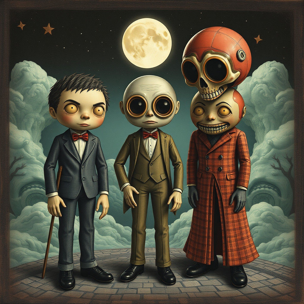 Surreal Robot Character in Pop Surrealist Style