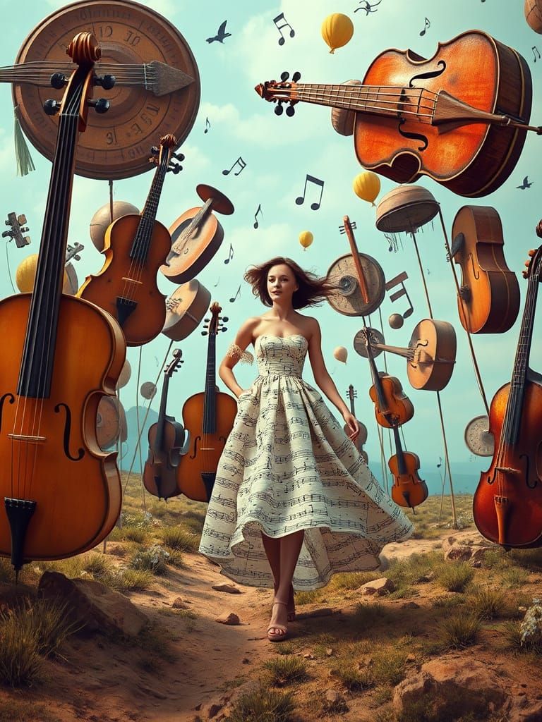 A Woman Walks Through a Symphony of Wonder