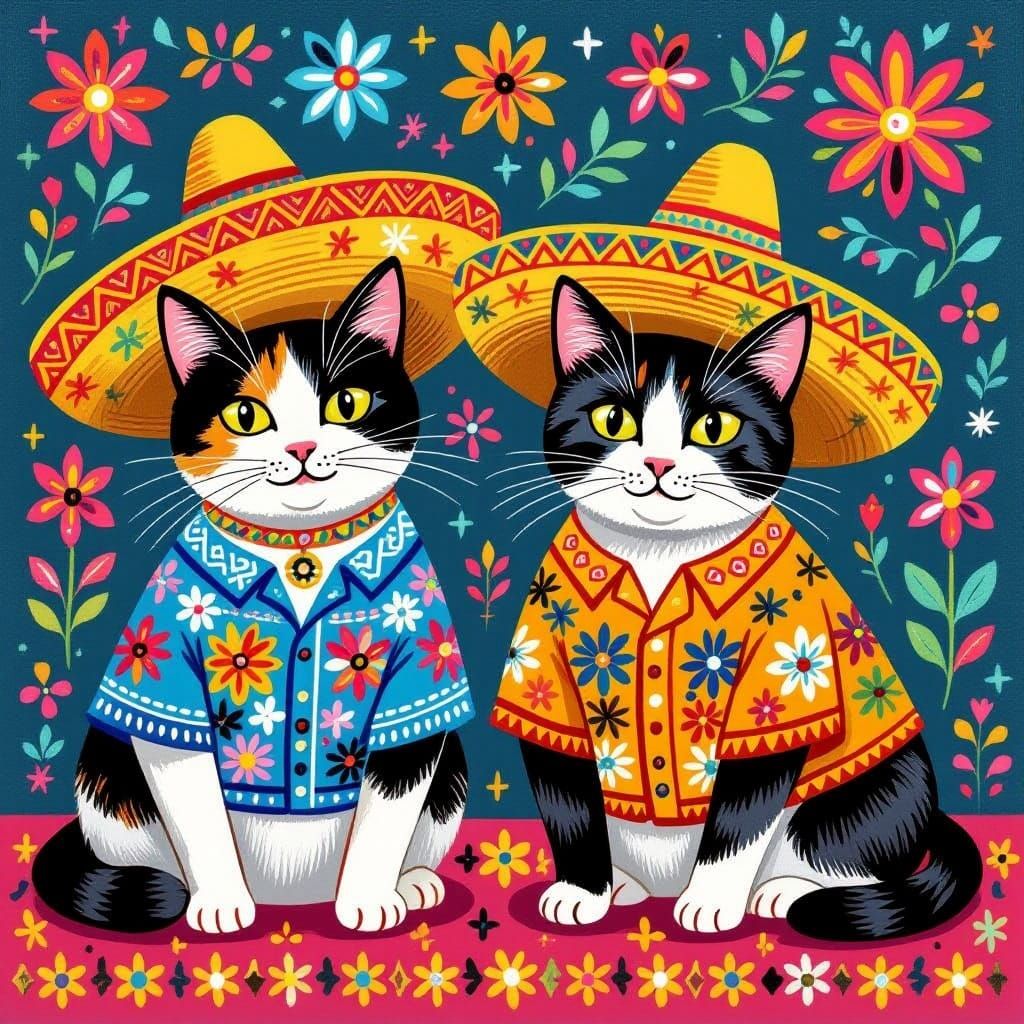 Cats in Sombreros: A Mexican Fiesta
