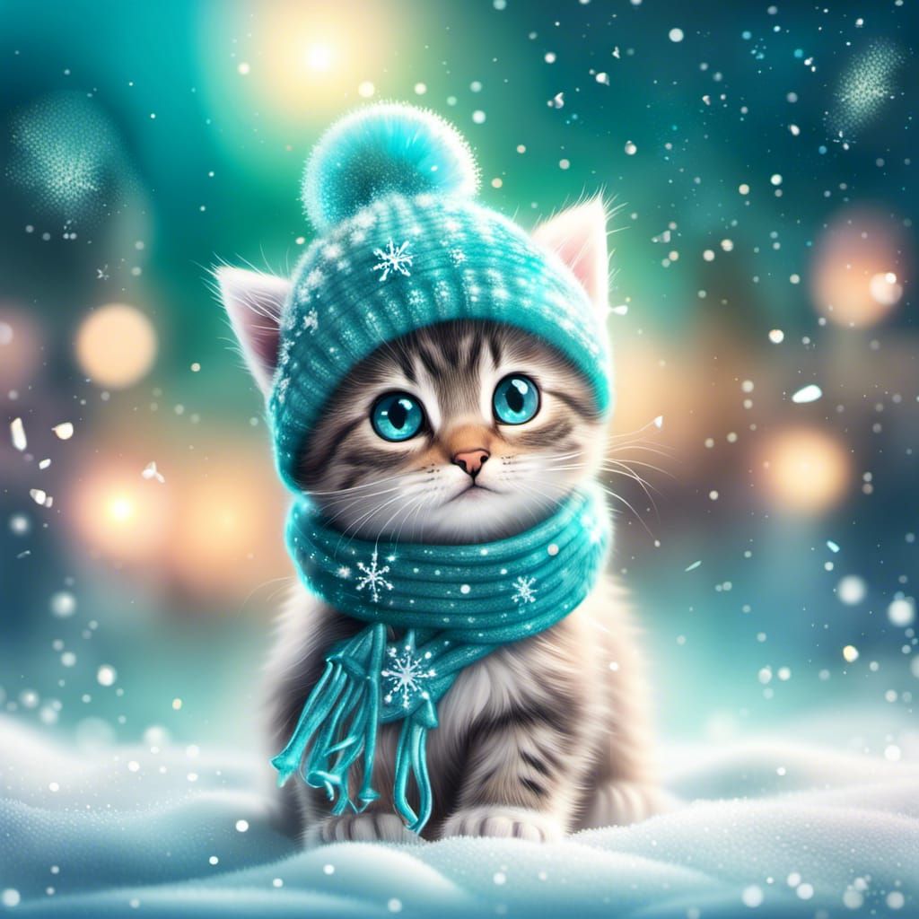 Cat winter wonderland environmental .