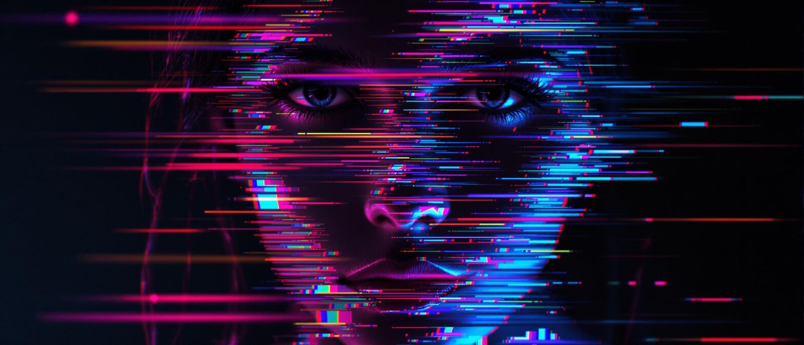 Glitch Portrait with Pixel Sorting and Cyberpunk Effects