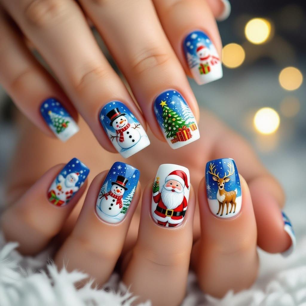 Intricate Christmas Nail Art Masterpieces