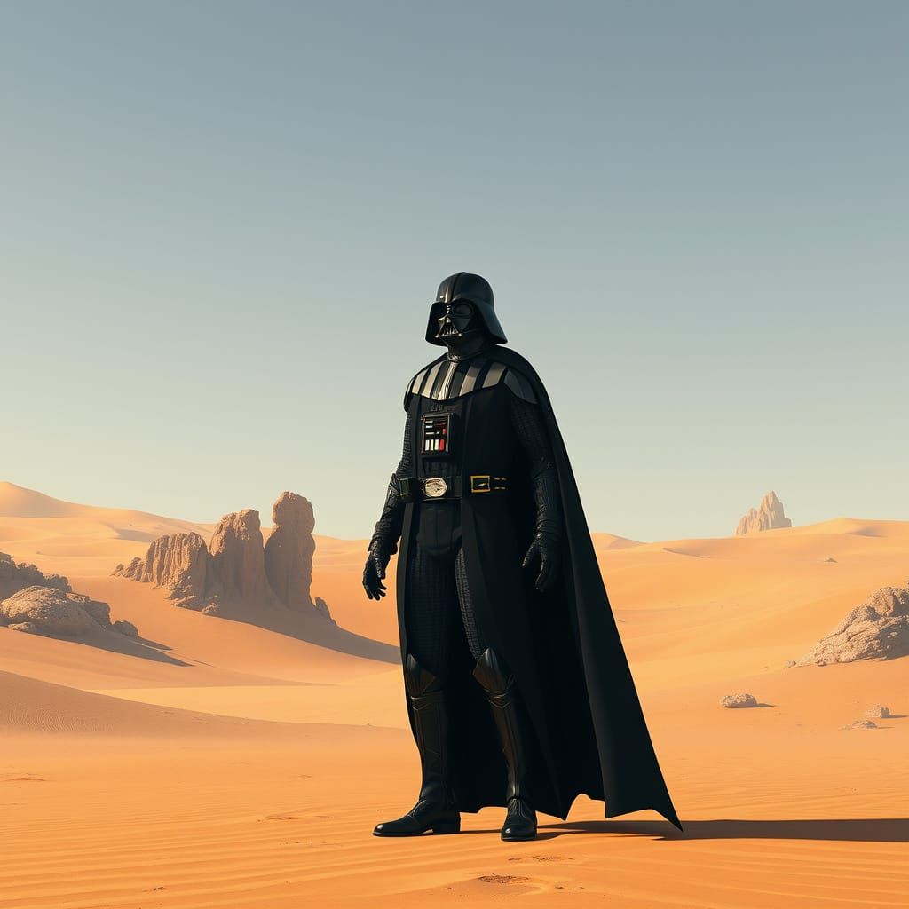 Dark Lord of the Desert Sands in Sci-Fi Cinematic Style