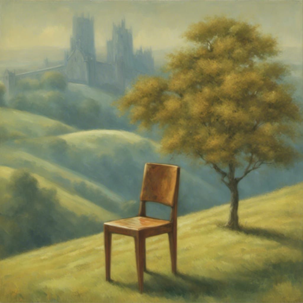 Surreal Hilltop Chair Inspired by Dreamlike Art