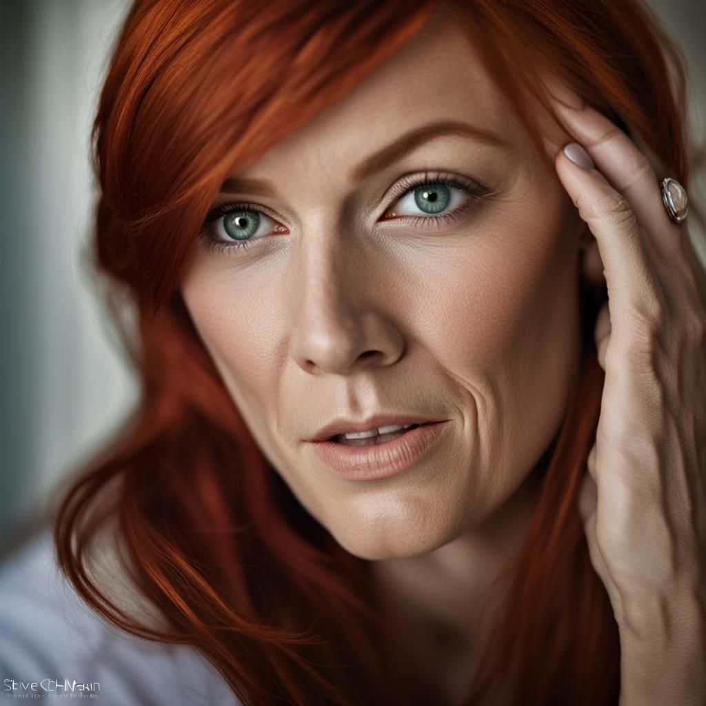 Professional Portrait of a Redhead with Studio Lighting