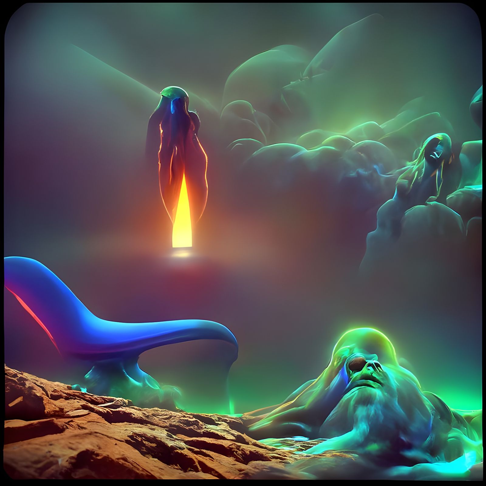 Bizarre Luminous Otherworld in Organic Technologic Style