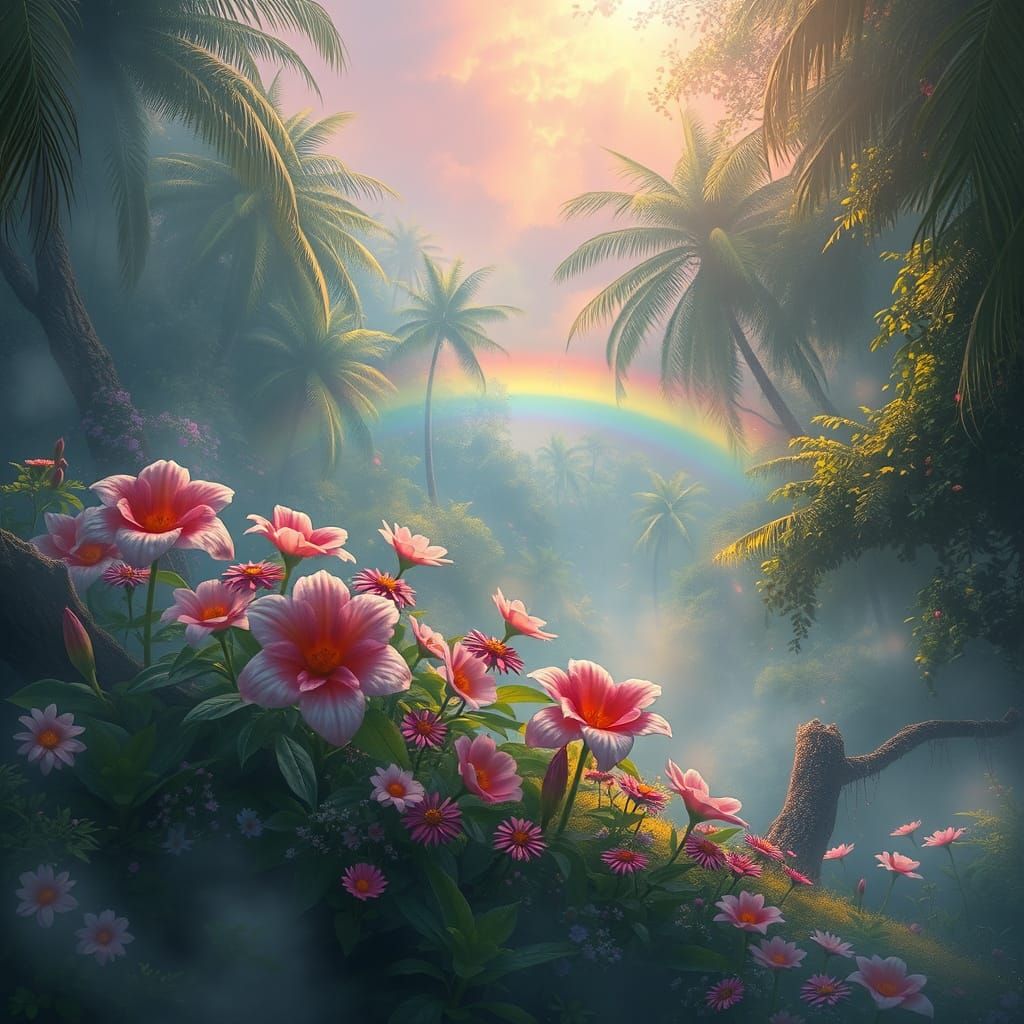 Tropical Paradise in Whispers of Enchanted Light