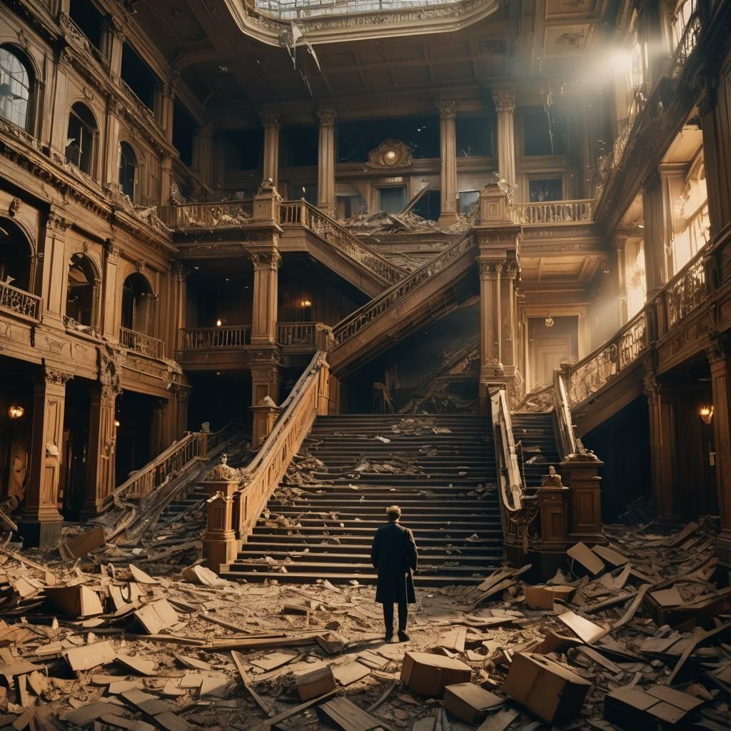 Epic Titanic Disaster in Cinematic Film Style