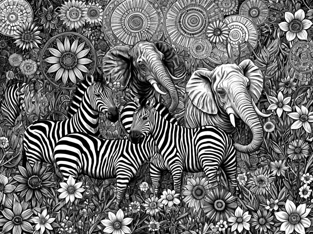 Vibrant Zebras in Whimsical Disarray, a Surrealist Masterpie...