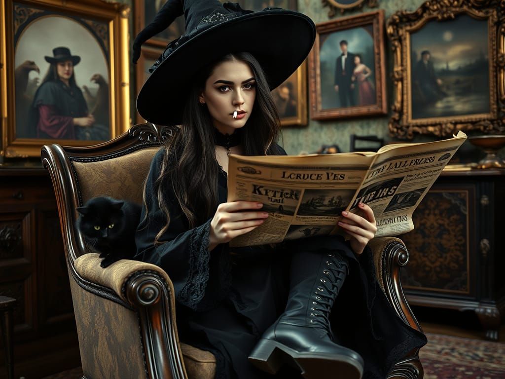 Steampunk Sorceress in Victorian Elegance