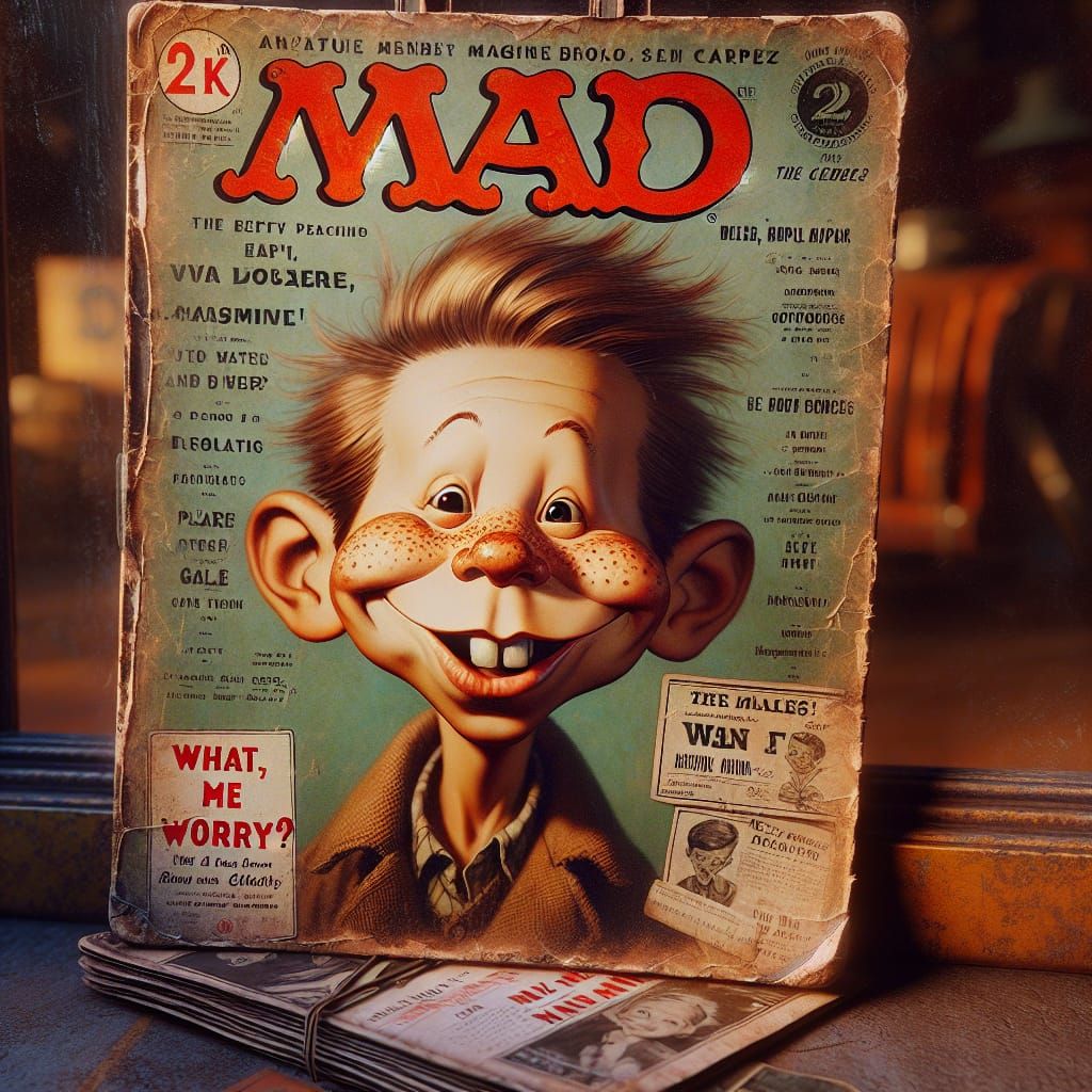 Vintage MAD Magazine Caricature in Antique Shop