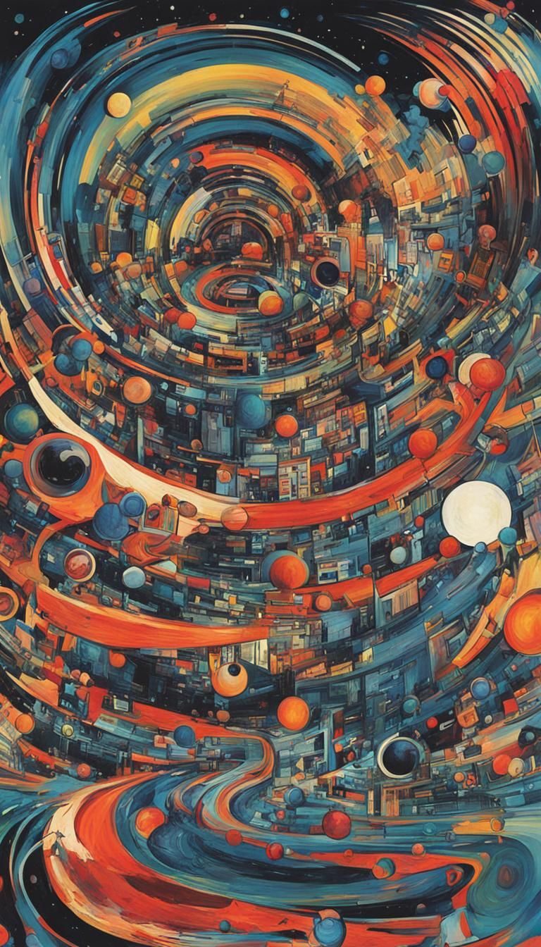 Abstract Album Cover for Interplanetary C-Pop Group