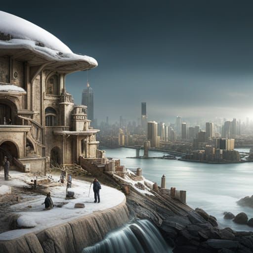 Detailed Matte Painting: Digital Art Creation
