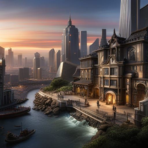 Detailed Matte Painting Style Illustration