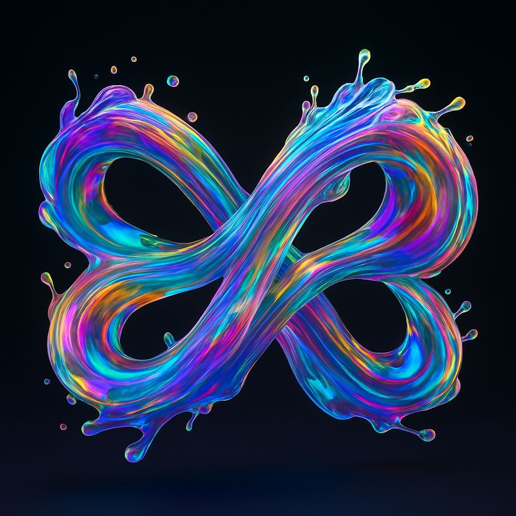 Psychedelic Liquid Infinity Symbol