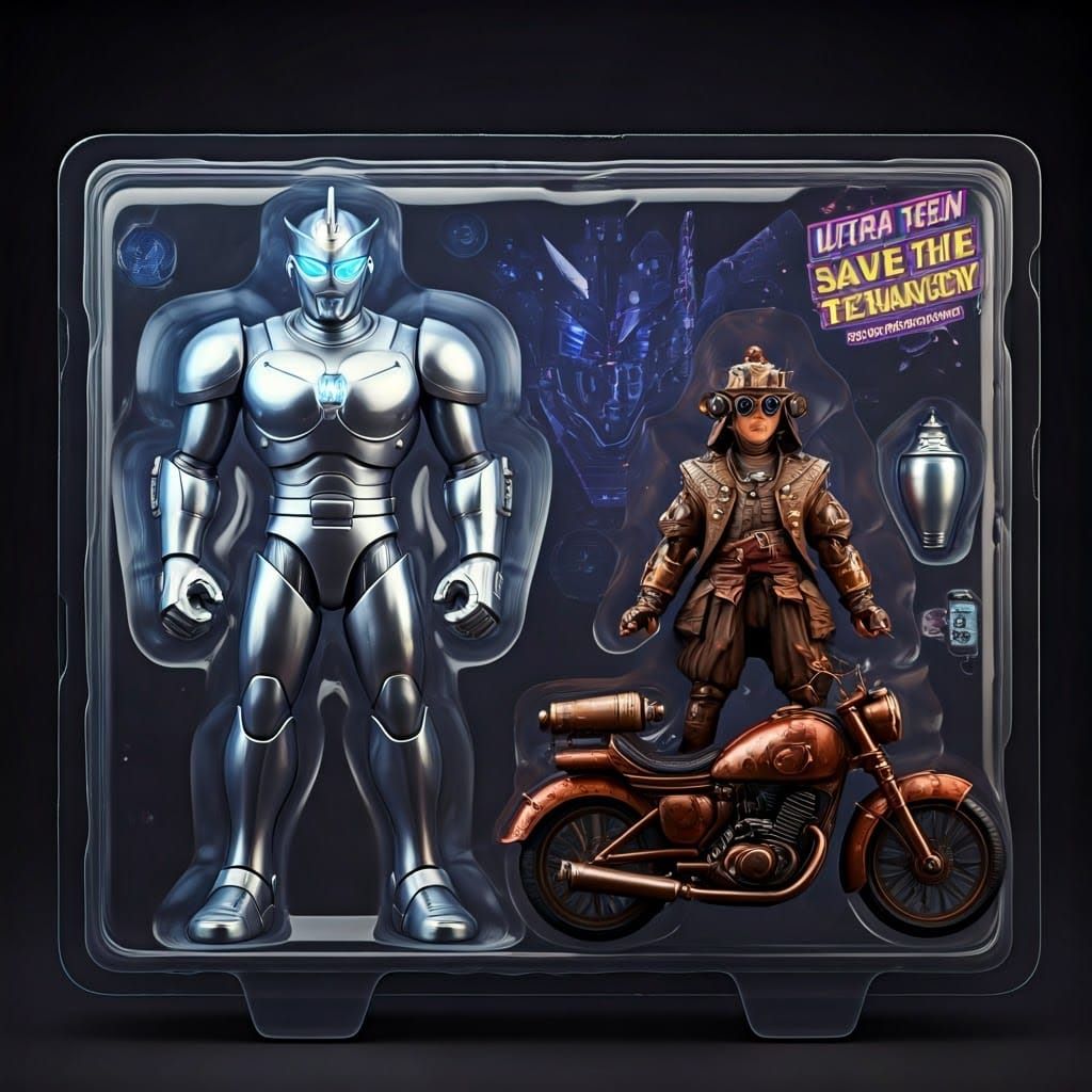 Retro Sci-Fi Action Figures in Distressed Packaging