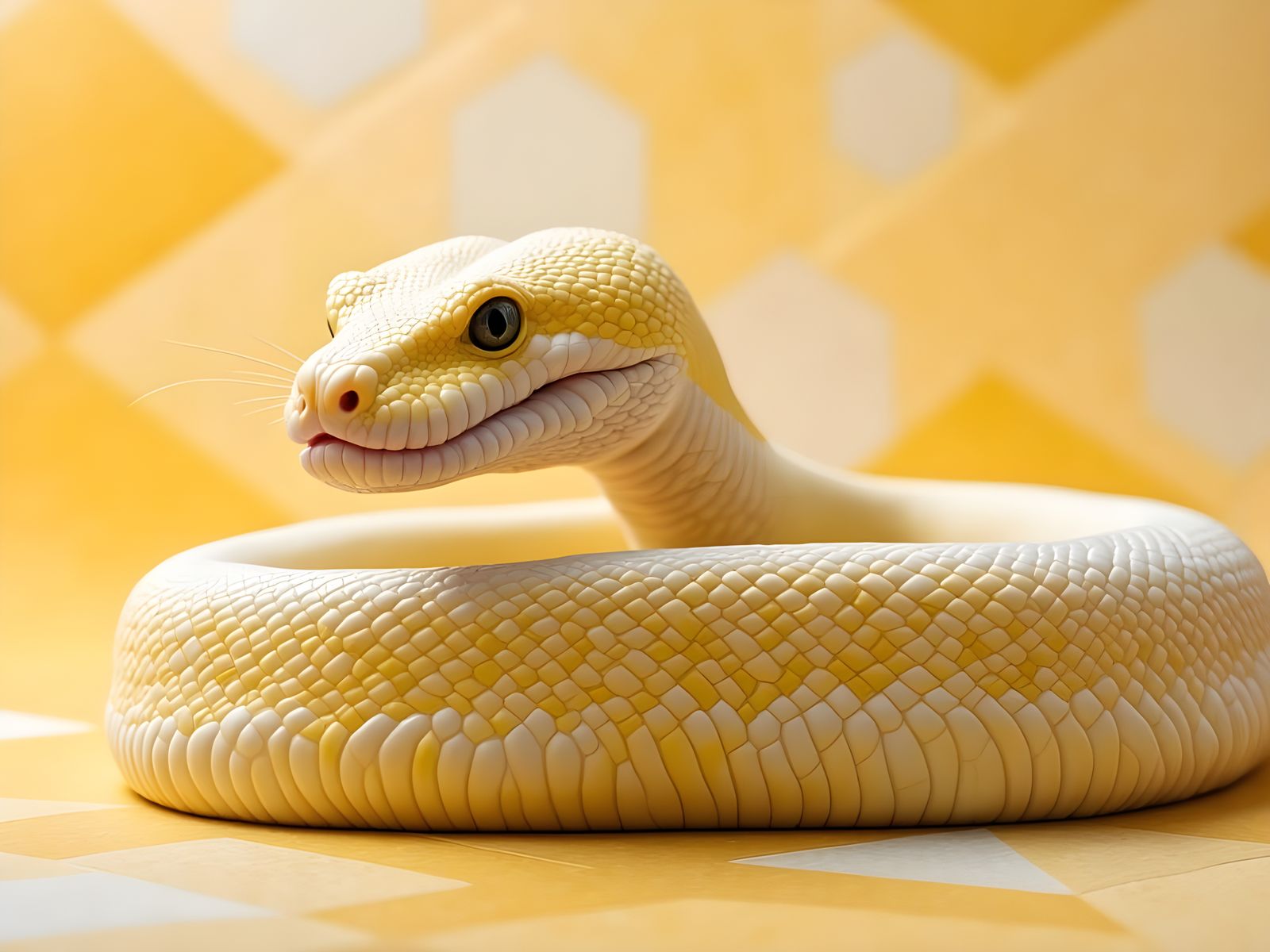 Albino Burmese Python