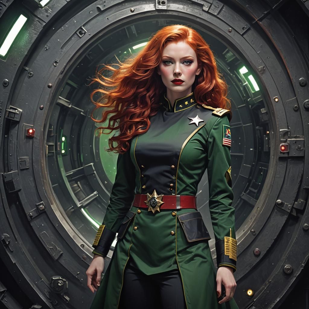 Sci-Fi Woman in Imperial Uniform Concept Art