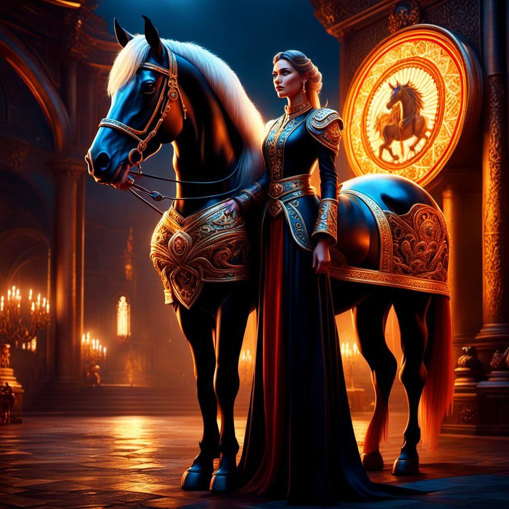Lady and the horse