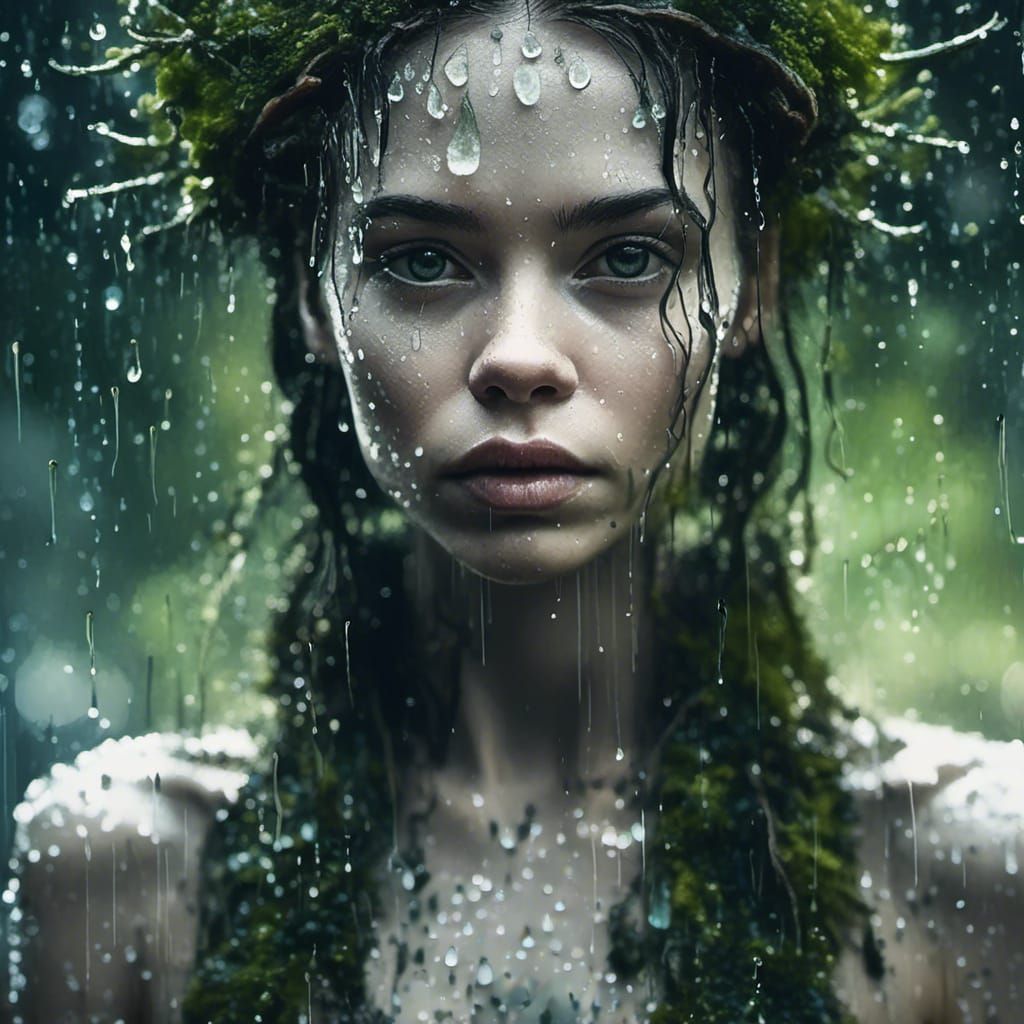 Forest Sprite in the Rain