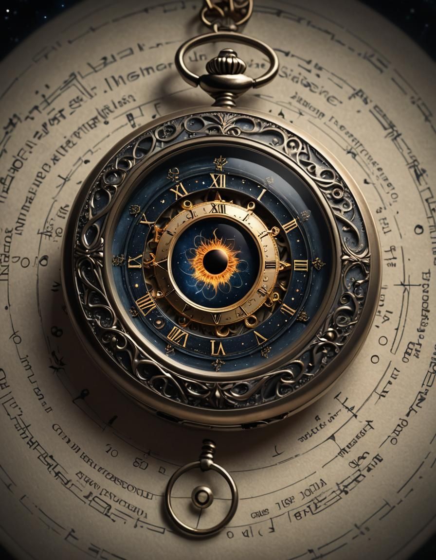 Ethereal Eclipse Inside Pocket Watch