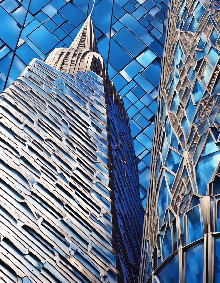 Chrysler Building Spire: Macro Digital Art