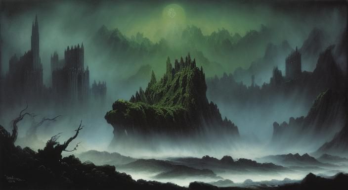 Radagast in Minas Morgul Oil Painting