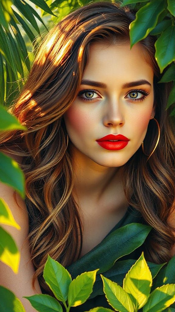 Polychromatic Portrait with Impasto Texture