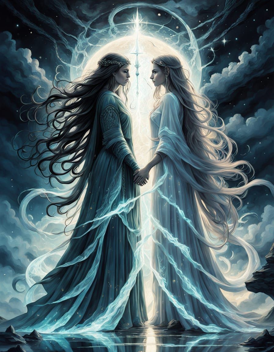 Mystical Goddesses Embodied in Cosmic Purity