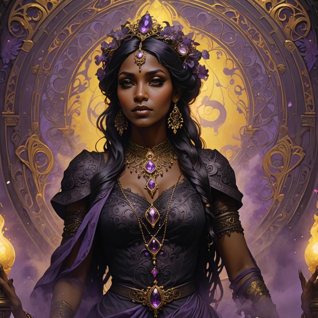 Gothic Victorian Indian Woman in Mystical Mist